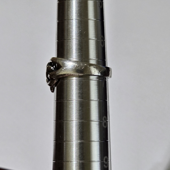 Vintage Sterling Silver open knot ring size 7 - Picture 9 of 13